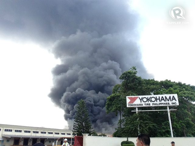 Fire hits tire factory in Pampanga