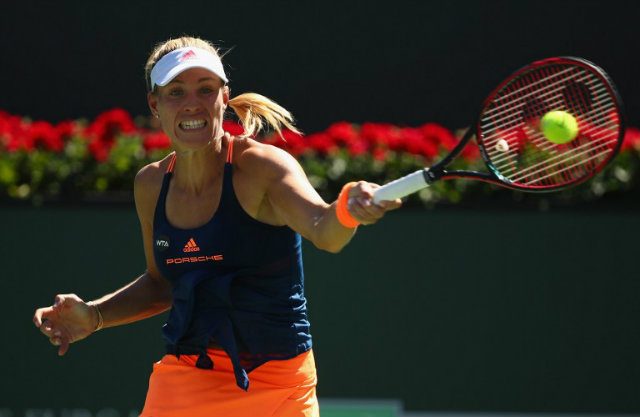 Kerber holds off Parmentier to advance at Indian Wells