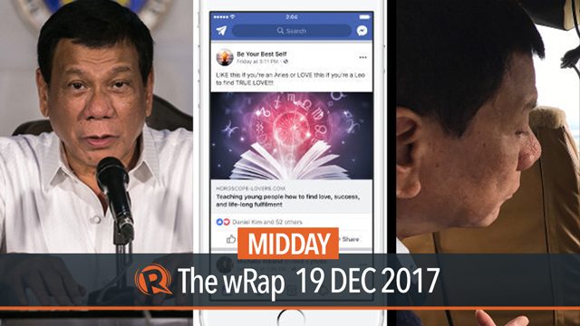 Duterte on CPP-NPA, Duterte visits Biliran, Facebook | Midday wRap