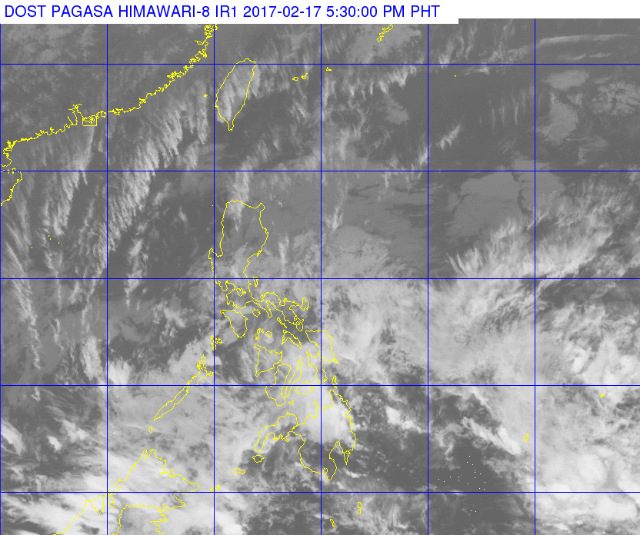 Light-moderate rain over parts of PH on Saturday