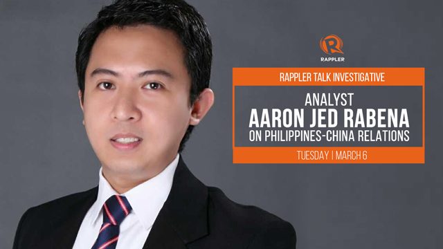 [WATCH] Rappler Talk: Analyst Aaron Jed Rabena on Philippines-China relations