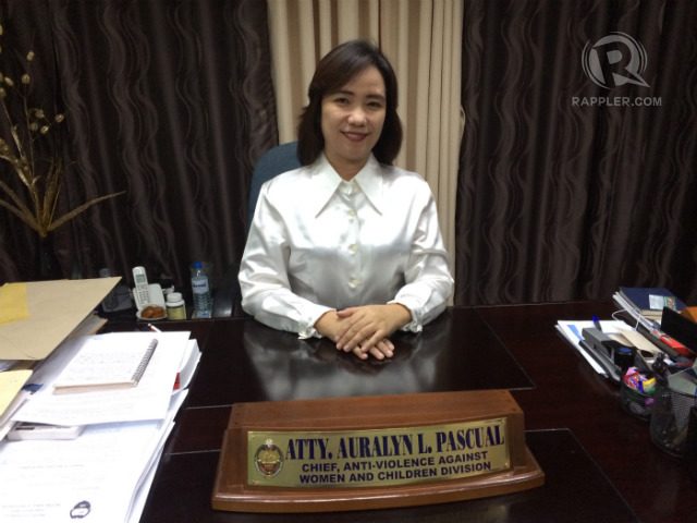 LONG-TIME AGENT. Lawyer Auralyn Pascual, head of the NBI Anti-Violence Against Women and Children Division, has served the bureau for 23 years now. Photo by Buena Bernal/Rappler