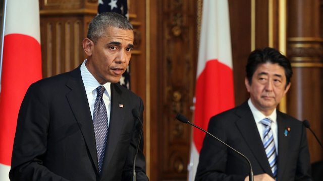 Obama in Tokyo backs Japan in China island row