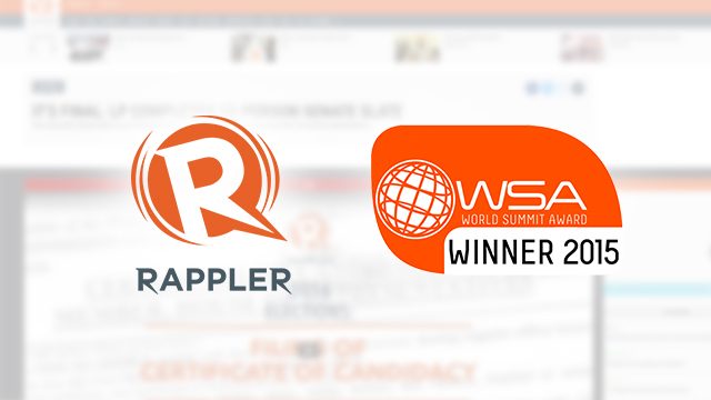Rappler wins UN’s 2015 World Summit Award