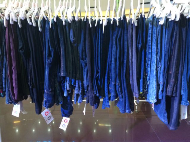 STEALS. Denim jeans for sale at Market! Market! starting at P250. Photo by Adrianna Mejia