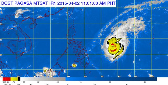 Chedeng slightly weakens; landfall by Saturday evening