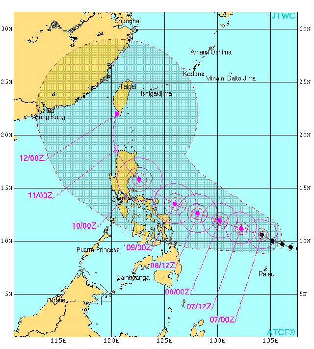 Image from Joint Typhoon Warning Center  