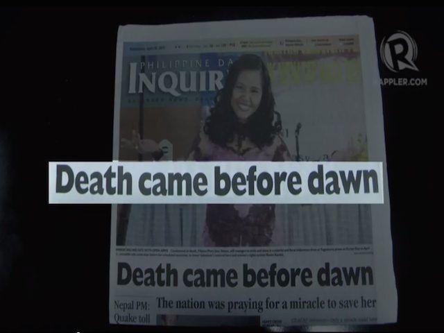 Philippine print media erroneously kill Mary Jane