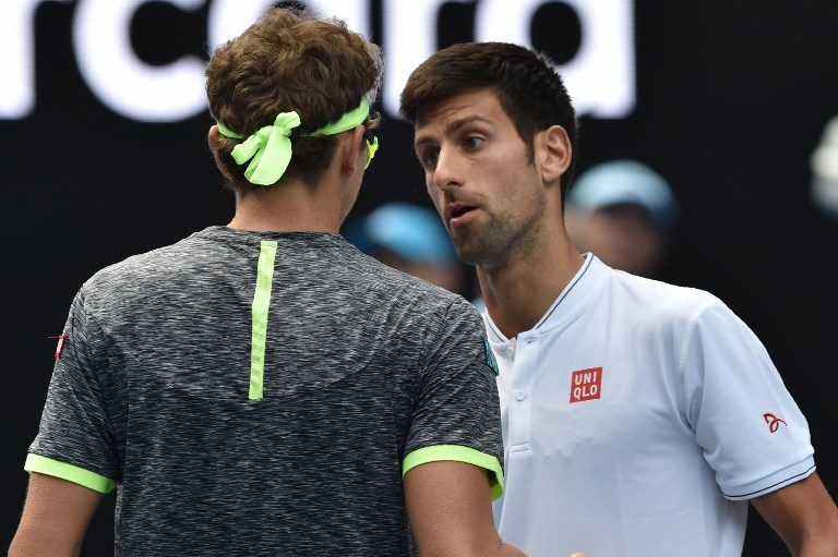 MASSIVE UPSET. Novak Djokovic, a 6-time Australian Open champ, has been beaten in the second round. Photo by Paul Crock/AFP  