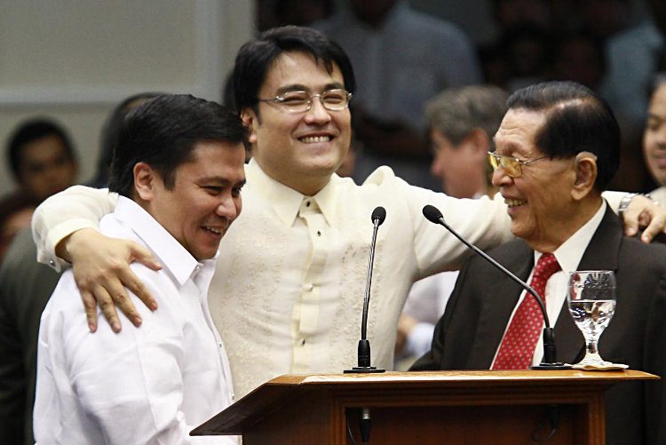 'NOT END.' In a privilege speech, Revilla tells Estrada and Enrile that their arrest will not be their end because God prepared something better for them. File photo by Alex Nuevaespaña/Senate PRIB