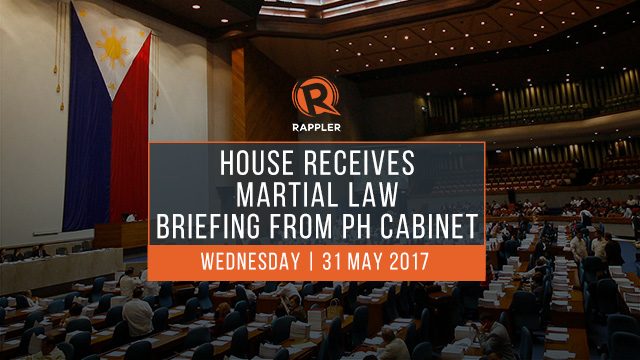 WATCH: House receives martial law briefing from PH cabinet