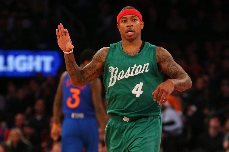 Isaiah Thomas of the Boston Celtics. Photo by Mike Stobe/Getty Images/AFP 