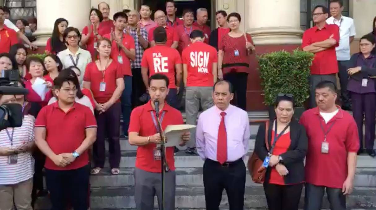 SC employees, judges group call on Sereno to resign