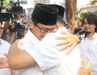 Prabowo umumkan kemenangan Anies-Sandi