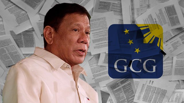 Which GOCCs are affected by Duterte’s EO on salaries?