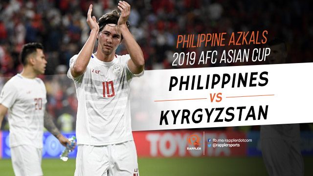 LIVE UPDATES: Philippines vs Kyrgyzstan – Asian Cup 2019