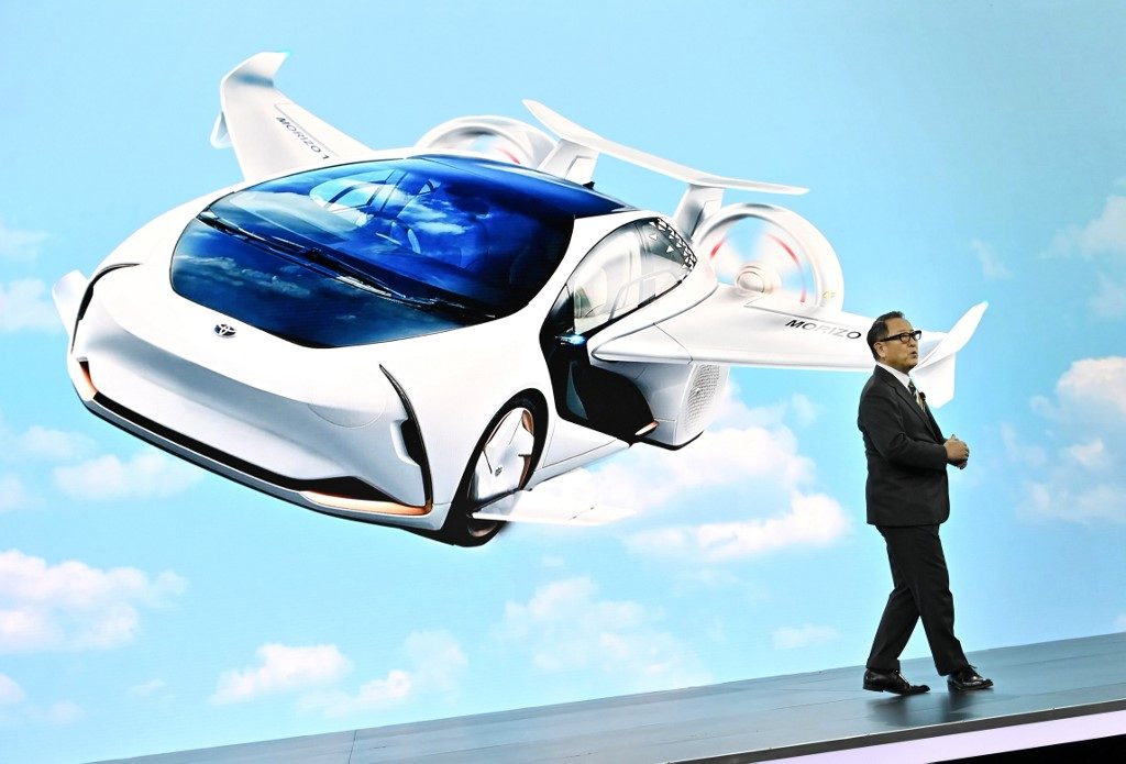 TOYOTA. Toyota Motor Corporation President and CEO Akio Toyoda speaks during a Toyota press event for CES 2020 at the Mandalay Bay Convention Center on January 6, 2020 in Las Vegas, Nevada. Photo by David Becker/Getty Images/AFP 