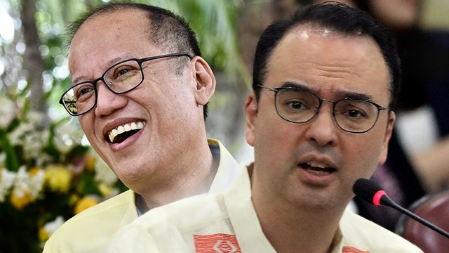 Aquino hits Cayetano: ‘I hope your politics is as transparent as our hair’