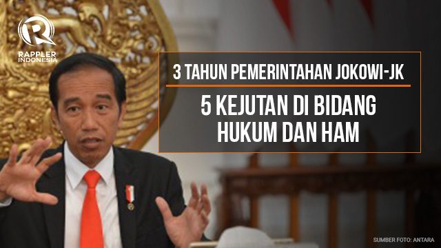3 Tahun Jokowi-JK: 5 kejutan di bidang Hukum dan HAM