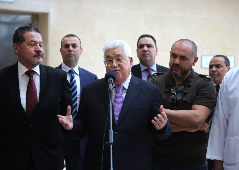 Palestinian president Mahmud Abbas leaves hospital