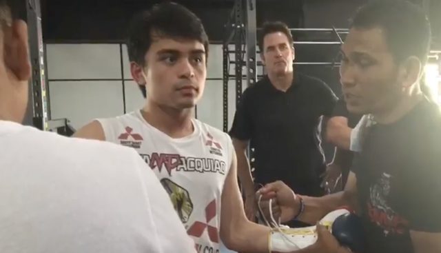 WATCH: Pacquiao trains son Jimuel in boxing