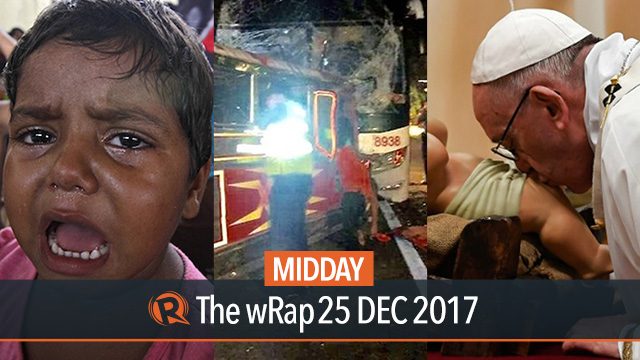 PH on Rohingya, Agoo Christmas crash, Pope Francis Christmas Eve message | Midday wRap