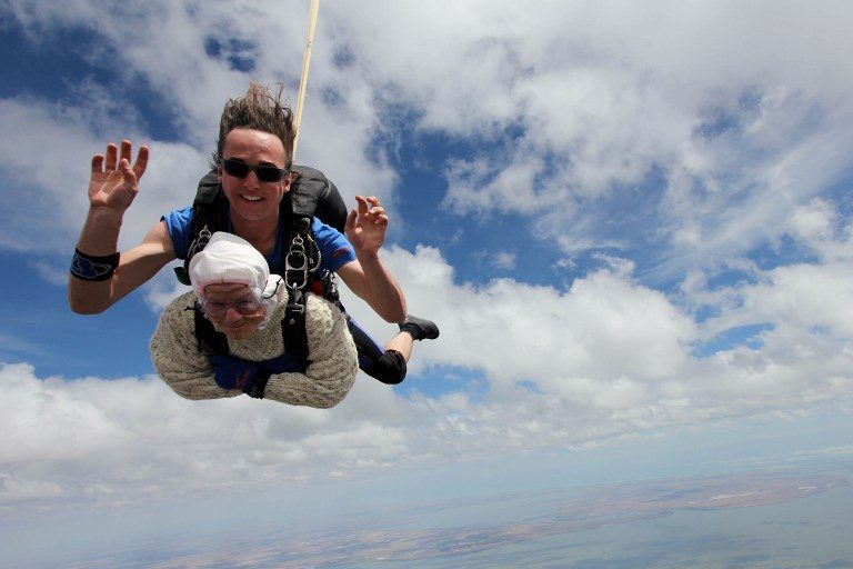 102-year-old great-grandmother becomes ‘oldest’ skydiver
