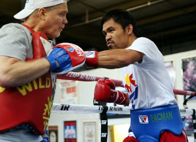 IN PHOTOS: Manny Pacquiao works out in Vegas