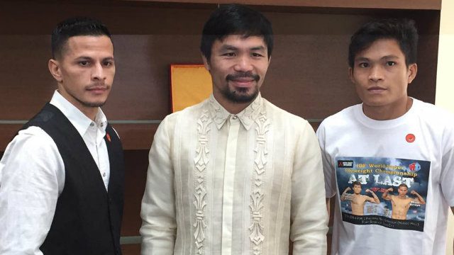 IBF champ Arroyo, Ancajas meet Pacquiao at PH Senate
