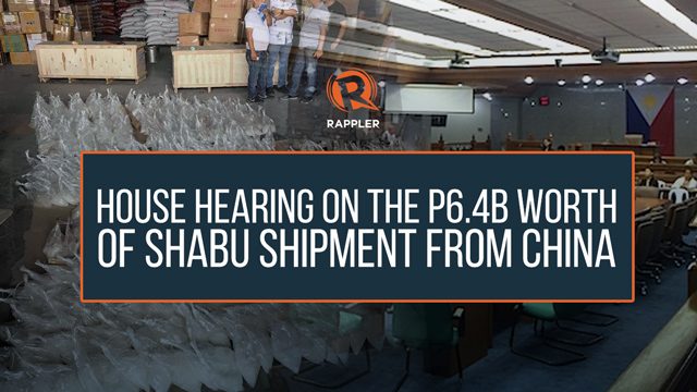 REPLAY: House hearing on the P6.4B worth of shabu shipment from China