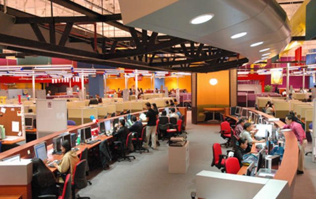 BOOST. BPOs are responsible for 6 million square feet of office space take up a year according to CBRE. File photo of Teletech Cainta production floor by Wikipedia   