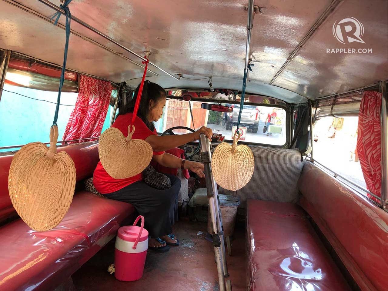 BEATING THE HEAT. Hand fans are seen hanging from the ceiling of Rene's jeepney. 