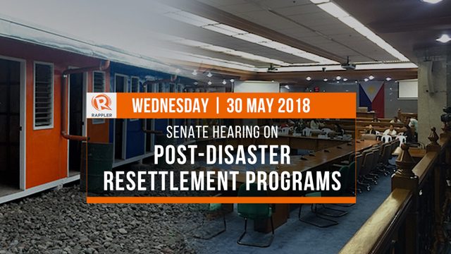 LIVE: Senate hearing on post-disaster resettlement programs