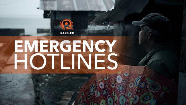 LIST: Hotlines, social media accounts during emergencies