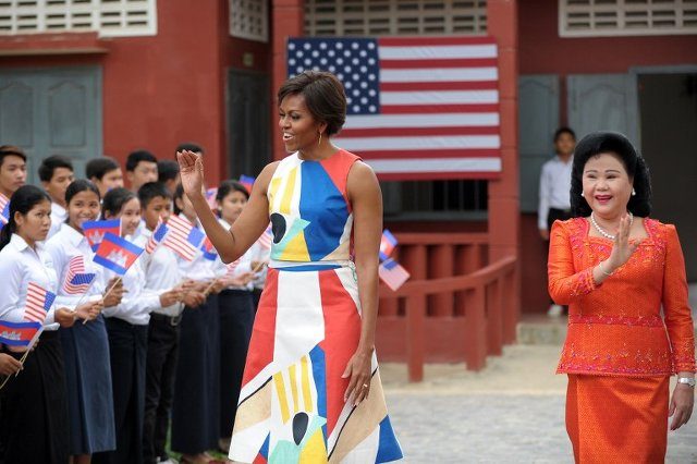 US First Lady urges Cambodian girls to hold leaders accountable