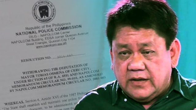 Cebu City mayor stripped of supervision powers over police