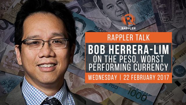 Rappler Talk: Bob Herrera-Lim on the peso, worst performing currency