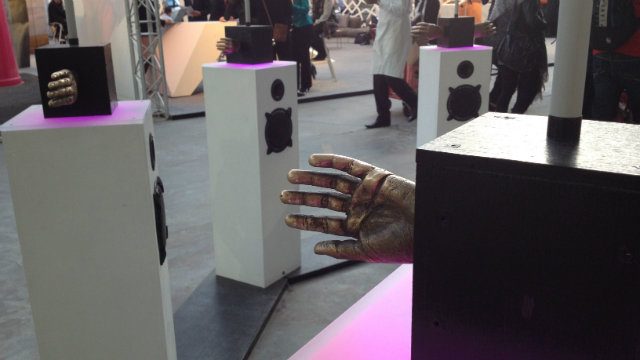 ENERGY. The sound system is powered by heat shared through hand-holding in this interactive exhibit. 