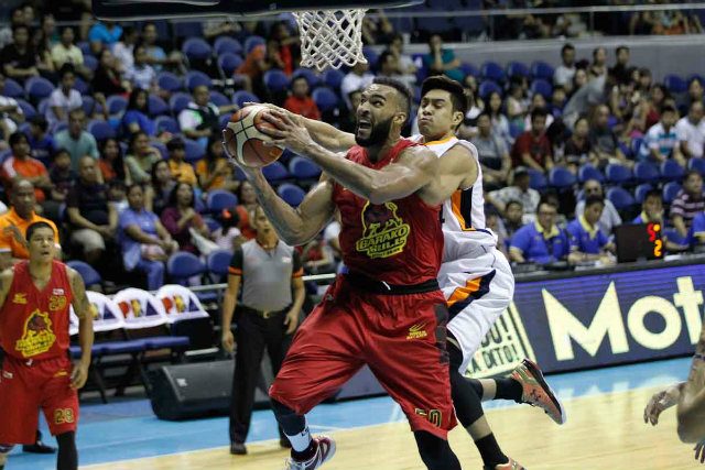 Import Liam McMorrow is averaging 25.3 points and a league-leading 22 rebounds for Barako Bull. Photo by PBA Images  