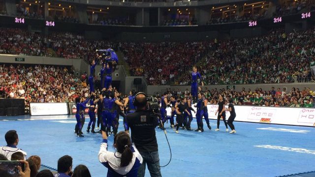 IN VINES: Ateneo Blue Babble Battalion at 2015 UAAP Cheerdance