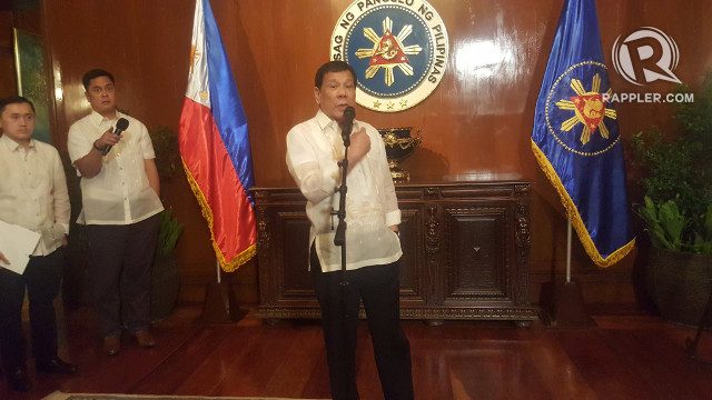 Duterte distances self from corruption claims vs Bautista