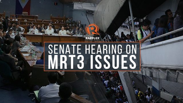 LIVE: Senate hearing on MRT3 issues
