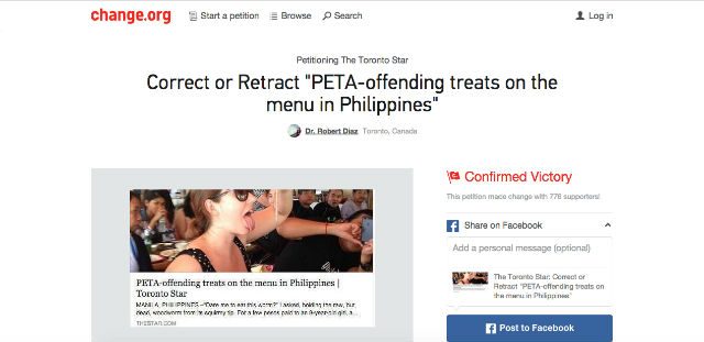 Filipinos slam offensive Toronto story on Pinoy food