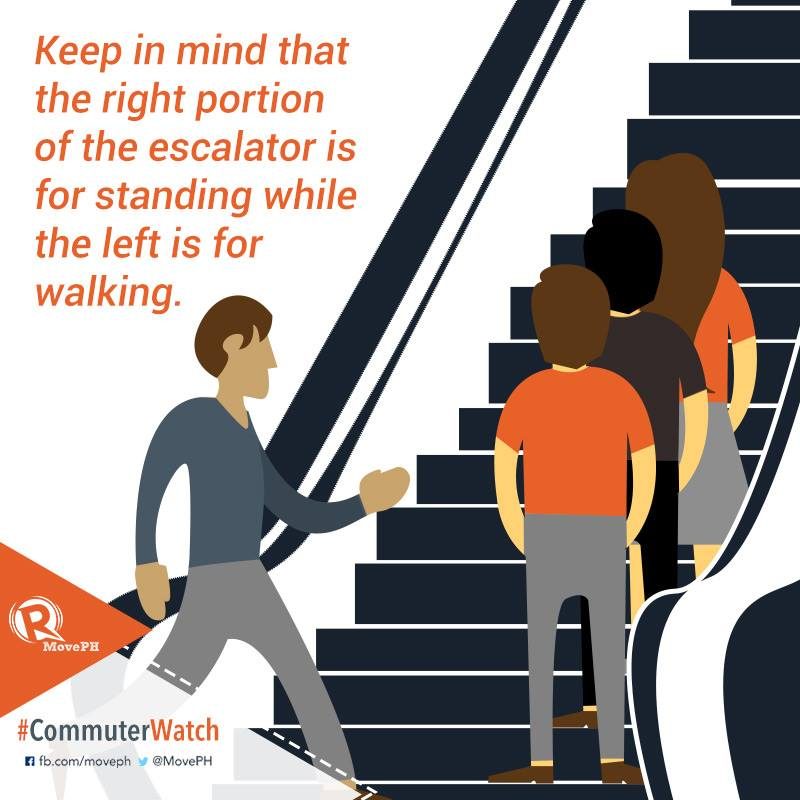Should we stand on right and walk on the left side of escalators?