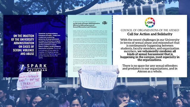 Ateneo community calls on admin to act on sexual harassment on campus