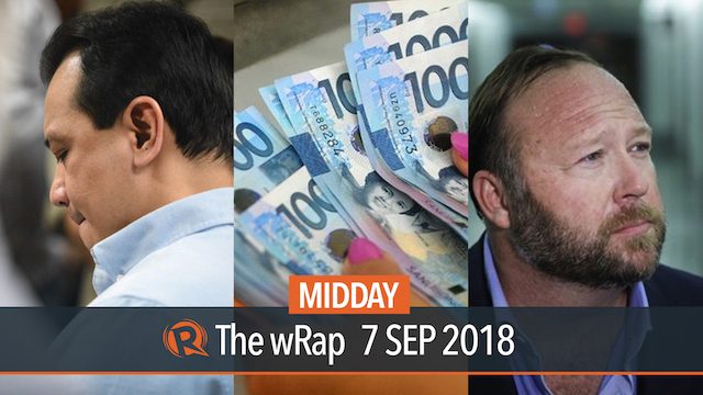 Trillanes, Philippine peso dips, Twitter bans Alex Jones | Midday wRap