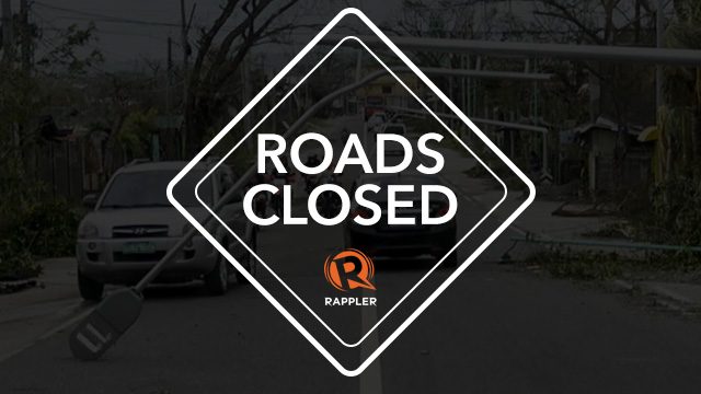 #RoadAlert: Roads closed due to Typhoon Nina, repairs