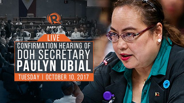 LIVE: Confirmation hearing of DOH Secretary Paulyn Ubial