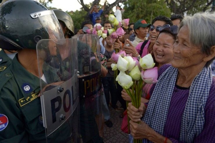 Cambodia pardons jailed female land rights activists
