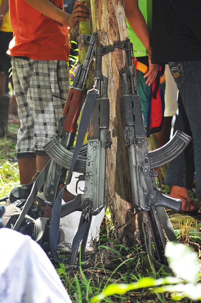 UP TO WHEN? Due to limited ammo supply, the AK-47s are rarely used. Photo by Edwin Espejo